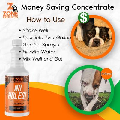 Show full view: Zone Protects No Holes! Digging Dog Prevention Concentrate Bundle, 2 count slide 2 of 6