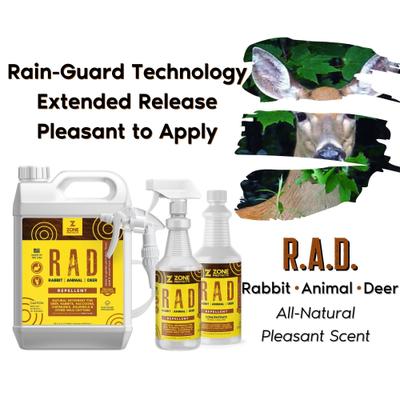Show full view: Zone Protects R.A.D. Rabbit, Animal, Deer Repellent Concentrate, 32-fl oz Bottle slide 5 of 6