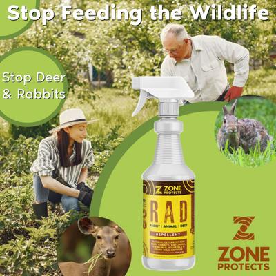 Show full view: Zone Protects R.A.D. Rabbit, Animal, Deer Repellent Spray, 32-fl oz Bottle slide 4 of 5