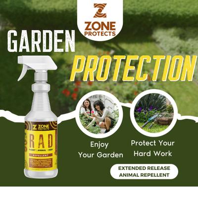 Show full view: Zone Protects R.A.D. Rabbit, Animal, Deer Repellent Spray, 32-fl oz Bottle slide 3 of 5
