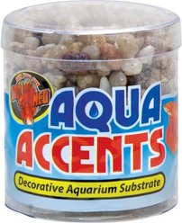 Zoo Med Aqua Accents Light River Pebbles Decorative Substrate, 0.5-lb bag