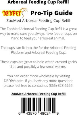 Show full view: Zoo Med Arboreal Feeding Cup Refill, 12 count slide 2 of 3