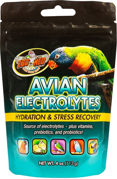 Zoo Med Avian Electrolytes Bird Treatment, 4-oz bottle