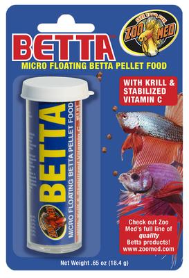Show full view: Zoo Med Betta Micro Floating Pellets Fish Food, 0.65-oz slide 1 of 5