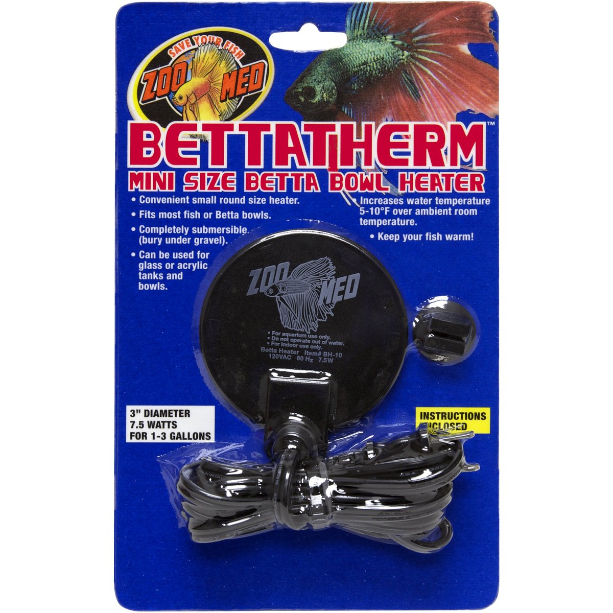 Zoo Med BettaTherm Mini Size Betta Bowl Heater