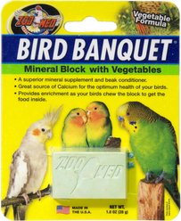 Zoo Med Bird Banquet Vegetable Formula Mineral Block Beak Conditioner, 1-block