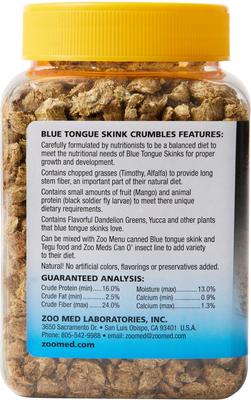 Show full view: Zoo Med Blue Tongue Skink Food Crumbles, 8-oz pouch slide 3 of 4
