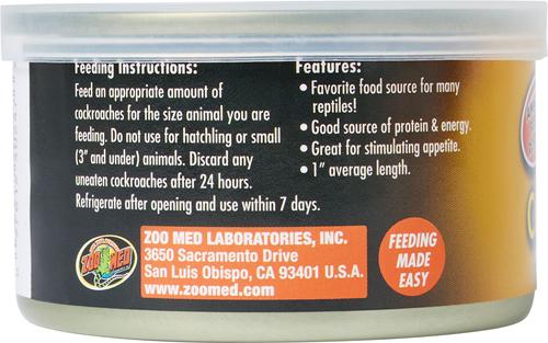 Show full view: Zoo Med Can O' Cockroaches Reptile Food, 1.2-oz can slide 3 of 4