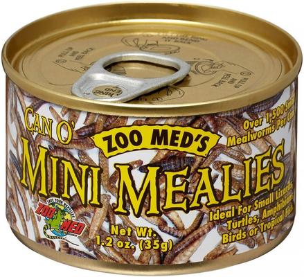 Show full view: Zoo Med Can O' Mini Mealies Reptile & Bird Food, 1.2-oz can slide 4 of 5
