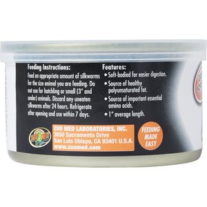 Zoo Med Can O' Silkworms Reptile Food, 1.2-oz can