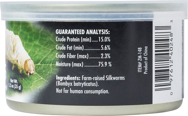 Show full view: Zoo Med Can O' Silkworms Reptile Food, 1.2-oz can slide 2 of 4
