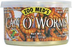 Zoo Med Can O' Worms Mealworms, 1.2-oz can
