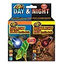 Zoo Med Daylight Blue & Nightlight Red Reptile Lamp, Combo Pack