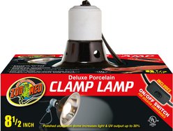 Zoo Med Deluxe Porcelain Clamp Lamp, 8.5-in