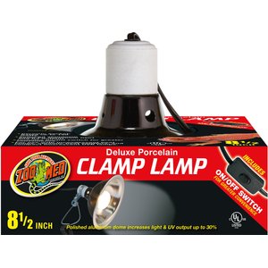 Zoo Med Deluxe Porcelain Clamp Lamp, 8.5-in