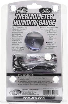 Show full view: Zoo Med Digital Combo Reptile Terrarium Thermometer Humidity Gauge slide 2 of 4