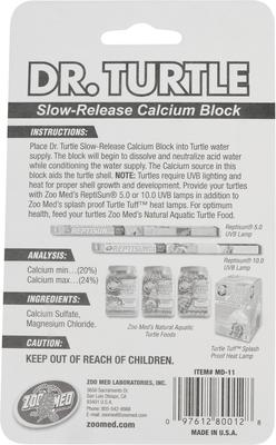 Show full view: Zoo Med Dr. Turtle Slow-Release Calcium Block Turtle Supplement, 2 count slide 2 of 5