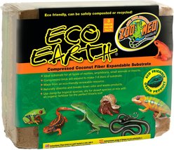 Zoo Med Eco Earth Compressed Coconut Fiber Expandable Reptile Substrate, 12 count