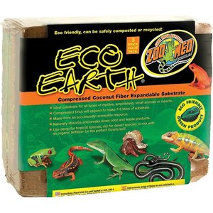 Zoo Med Eco Earth Compressed Coconut Fiber Expandable Reptile Substrate, 3 count