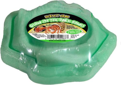 Show full view: Zoo Med Glow in the Dark Combo Food & Water Hermit Crab Bowl slide 2 of 3