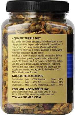 Show full view: Zoo Med Gourmet Aquatic Turtle Food, 6-oz jar slide 3 of 8