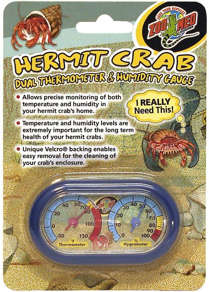 Zoo Med Hermit Crab Dual Thermometer & Humidity Gauge