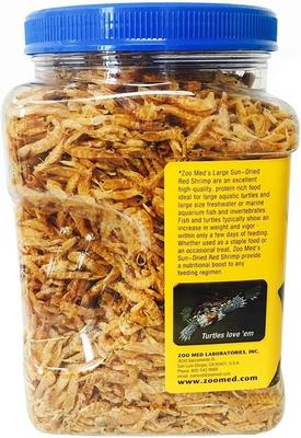 Show full view: Zoo Med Large Sun-Dried Red Shrimp Turtle Treats, 10-oz jar slide 4 of 8