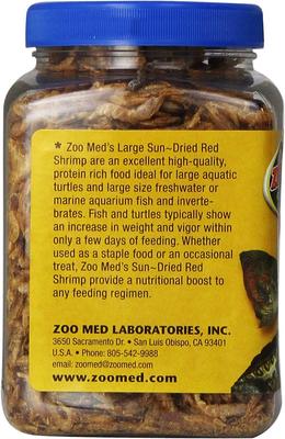 Show full view: Zoo Med Large Sun-Dried Red Shrimp Turtle Treats, 2.5-oz jar slide 2 of 6