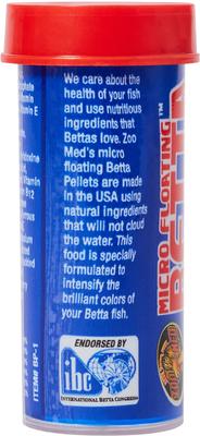 Show full view: Zoo Med Micro Floating Betta Fish Pellets slide 2 of 6