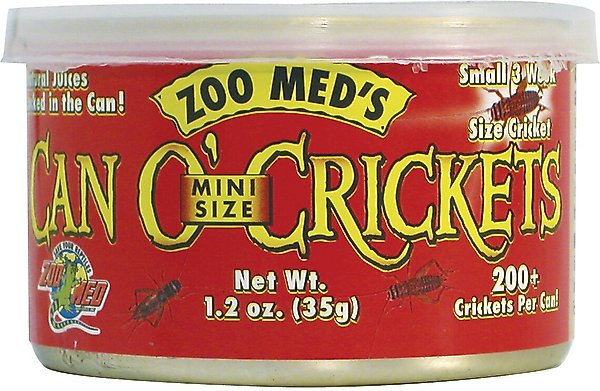 Show full view: Zoo Med Mini Can O' Crickets Reptile & Bird Food, 1.2-oz can slide 1 of 7