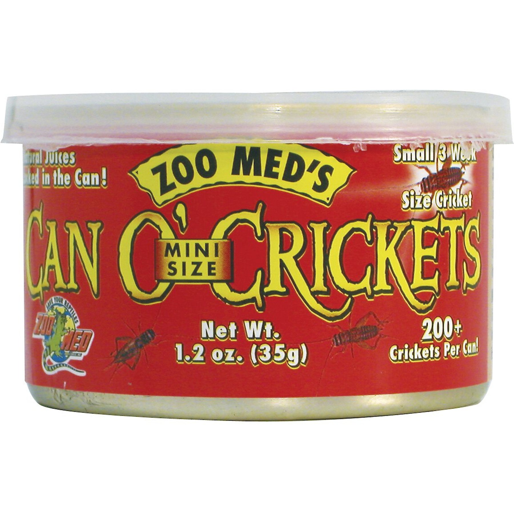 Zoo Med Mini Can O' Crickets Reptile & Bird Food, 1.2-oz can