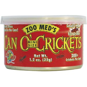 Zoo Med Mini Can O' Crickets Reptile & Bird Food, 1.2-oz can