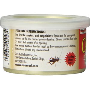 Zoo Med Mini Can O' Crickets Reptile & Bird Food, 1.2-oz can
