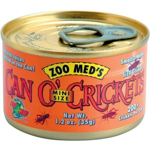 Zoo Med Mini Can O' Crickets Reptile & Bird Food, 1.2-oz can