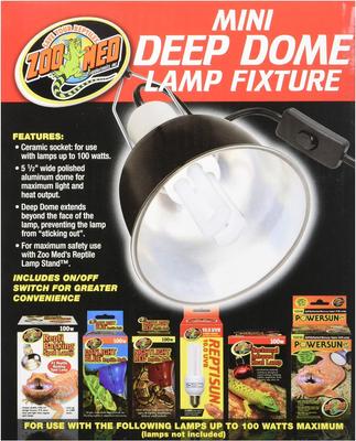 Show full view: Zoo Med Mini Deep Dome Lamp Fixture slide 4 of 10