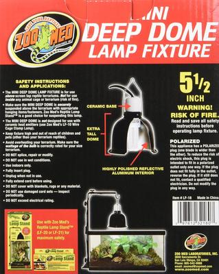 Show full view: Zoo Med Mini Deep Dome Lamp Fixture slide 5 of 10