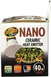 Zoo Med Nano Ceramic Heat Emitter Reptile Heater, Silver, 40W slide 2 of 9