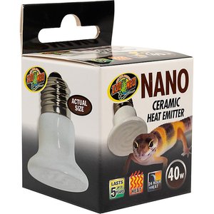 Zoo Med Nano Ceramic Heat Emitter Reptile Heater, Silver, 40W