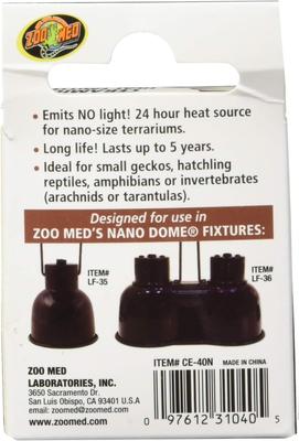 Show full view: Zoo Med Nano Ceramic Heat Emitter Reptile Heater, Silver, 40W slide 5 of 9