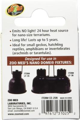 Show full view: Zoo Med Nano Ceramic Heat Emitter Reptile Heater, Silver, 25W slide 5 of 5