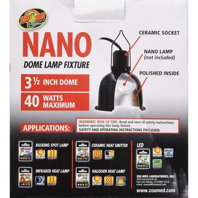 Show full view: Zoo Med Nano Dome Reptile Terrarium Lamp Fixture, 40-watt slide 2 of 2