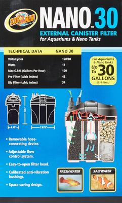 Show full view: Zoo Med Nano External Canister Filter, 30-gal slide 4 of 7