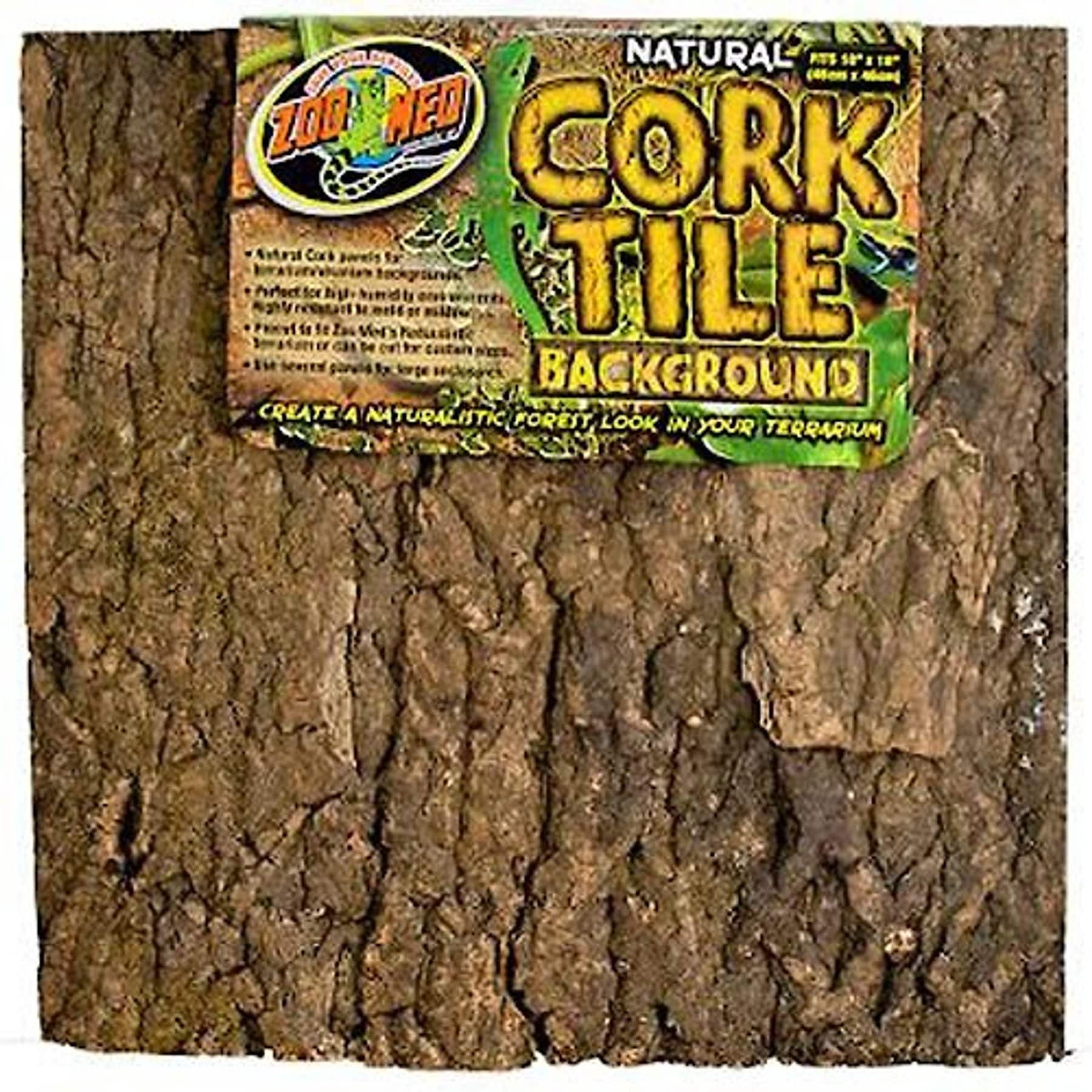 Zoo Med Natural Cork Tile Terrarium Background, 12 x 12-in