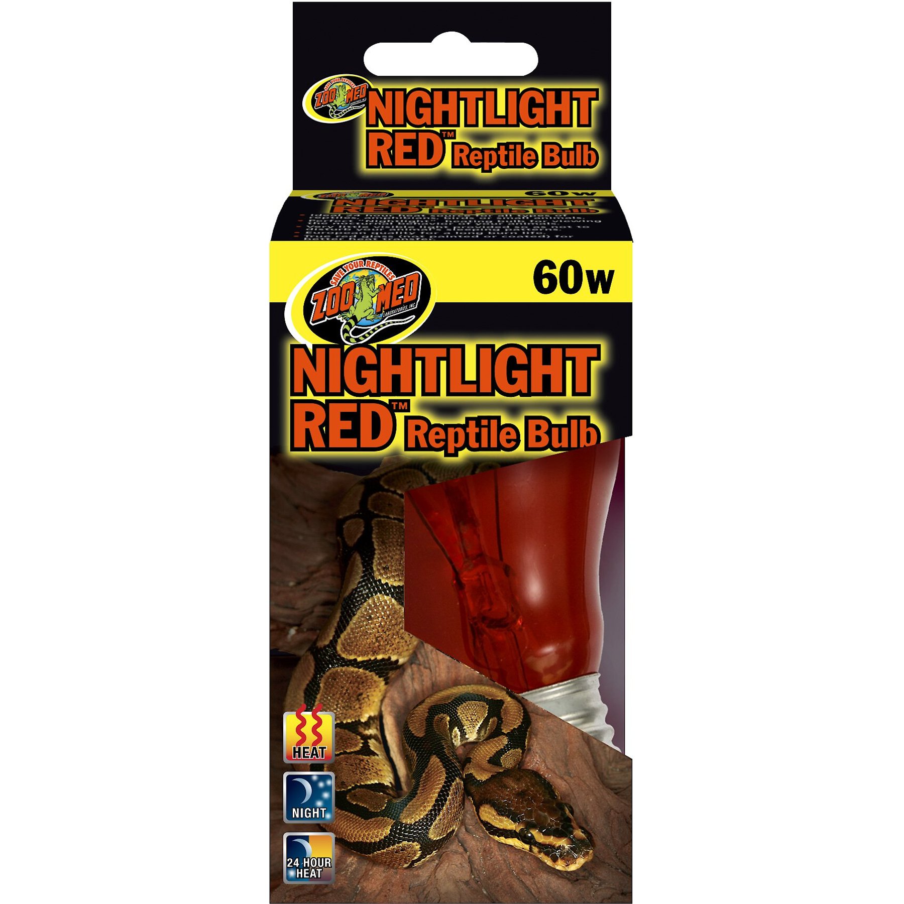 Zoo Med Nightlight Red Reptile Terrarium Bulb, 60-watt