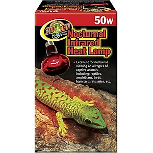Zoo Med Nocturnal Infrared Reptile Heat Lamp, 50-watt