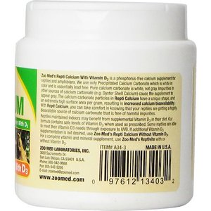 Zoo Med Repti Calcium with D3 Reptile Supplement, 3-oz jar