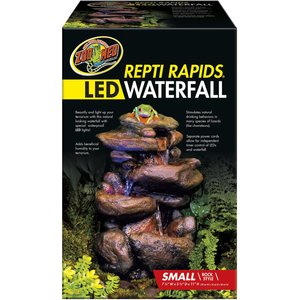 Zoo Med Repti Rapids LED Waterfall Rock Style Reptile Ornament