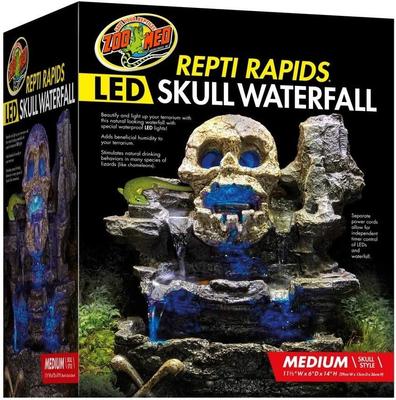 Show full view: Zoo Med Repti Rapids LED Waterfall Skull Style Reptile Ornament, Medium slide 2 of 3