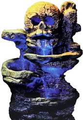 Zoo Med Repti Rapids LED Waterfall Skull Style Reptile Ornament, Small