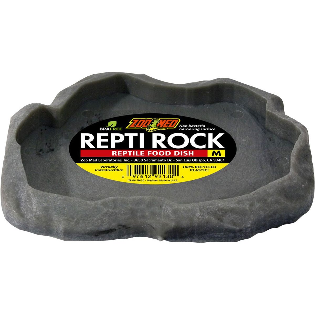 Zoo Med Repti Rock Food Dish Reptile Feeder, Medium